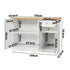 Sideboard with 2 Drawers and 2 Cabinet White&Wood