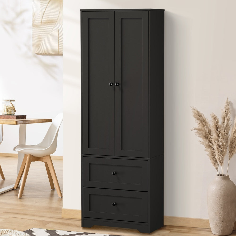 Buffet Sideboard Cabinet Kitchen Cupboard Black