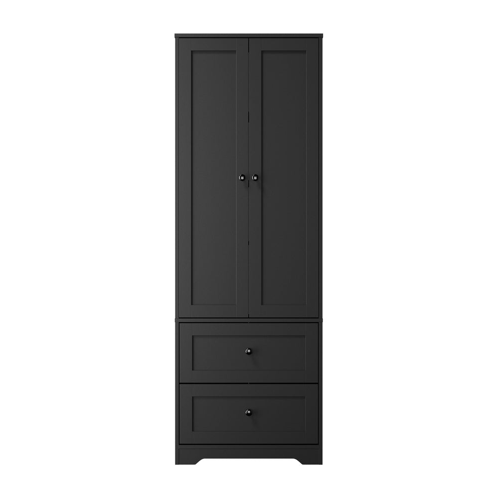 Oikiture 2PCS Buffet Sideboard Kitchen Storage Cabinet Black