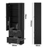 Oikiture 2PCS Buffet Sideboard Kitchen Storage Cabinet Black