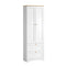 Sideboard with Display Shelf and Drawer White