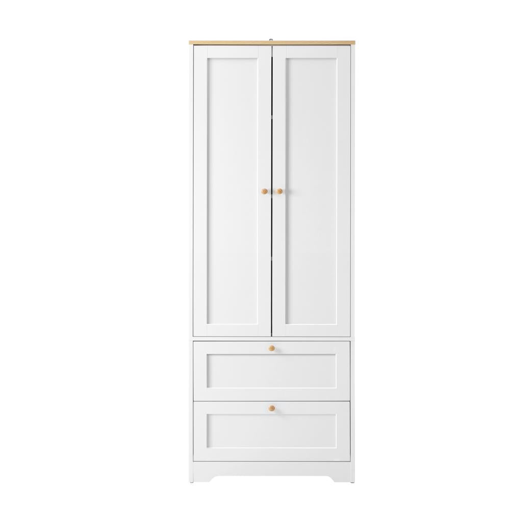 Sideboard with Display Shelf and Drawer White