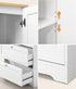 Oikiture 2x Buffet Sideboard Storage Cabinet Cupboard Hallway Wardrobe