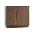 Oikiture 80cm Buffet Sideboard 2 Door Storage Cabinet Arched Cupboard Walnut