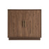 Oikiture 80cm Buffet Sideboard 2 Door Storage Cabinet Arched Cupboard Walnut