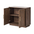 Oikiture 80cm Buffet Sideboard 2 Door Storage Cabinet Arched Cupboard Walnut