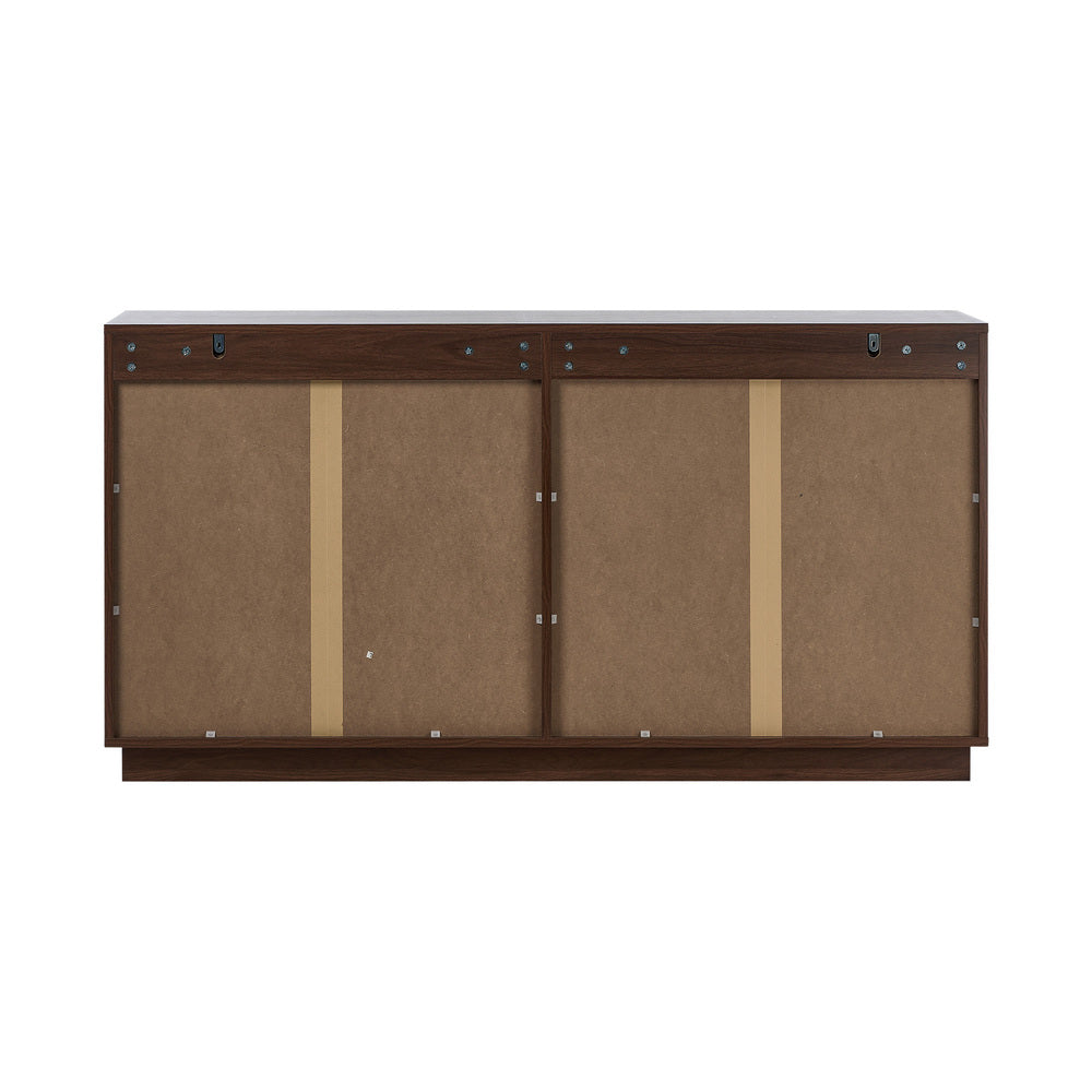 Oikiture 140cm Buffet Sideboard Cabinet Cupboard Walnut
