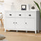 Sideboard – 3 Drawers, 3‑Door Cabinet, Coastal Style, White, 120cm