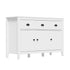 Sideboard – 3 Drawers, 3‑Door Cabinet, Coastal Style, White, 120cm