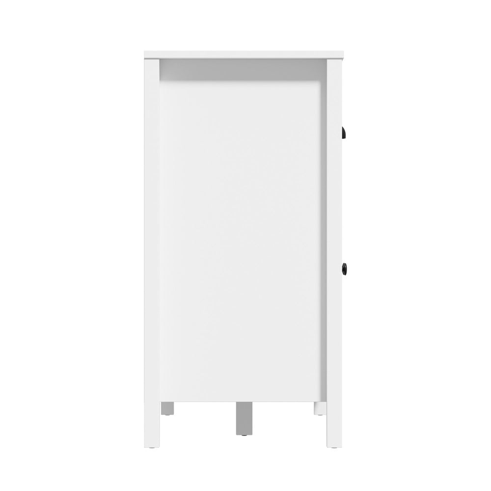 Sideboard – 3 Drawers, 3‑Door Cabinet, Coastal Style, White, 120cm