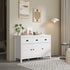 Sideboard Buffet Storage Cabinet 3 Doors Cupboard Pantry Kitchen White