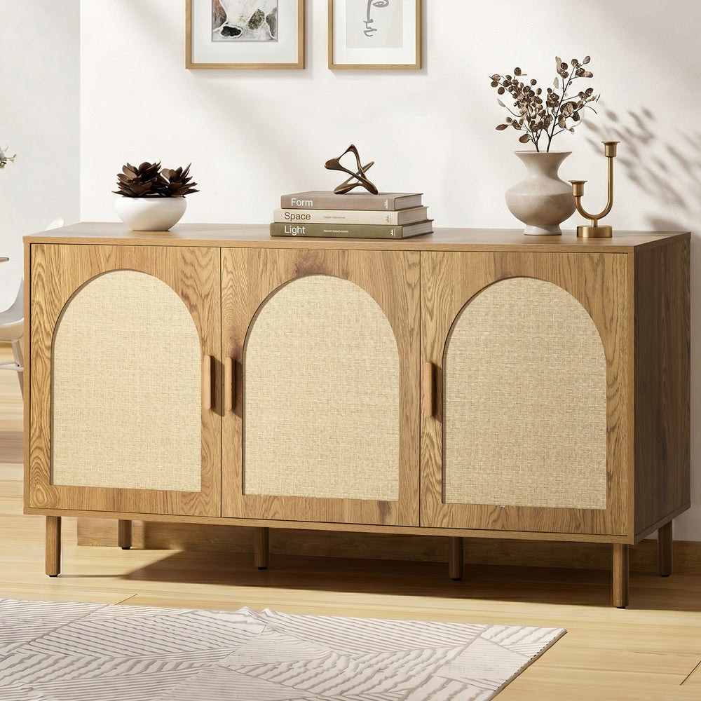 Sideboard Storage Cabinet Cupboard Hallway Table Rattan Doors