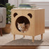 Oikiture Storage Cabinet Style Cat House Natural