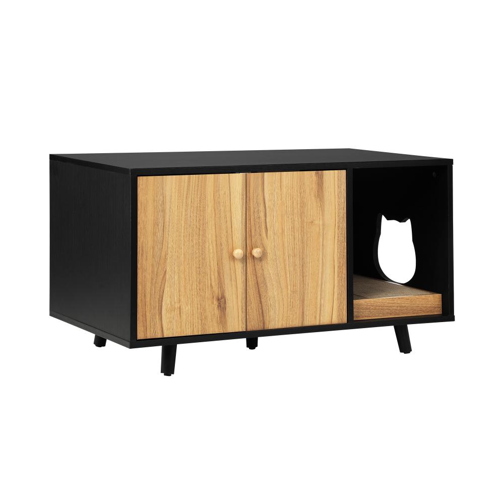 Wooden Sideboard with Scratcher Multi-Functional