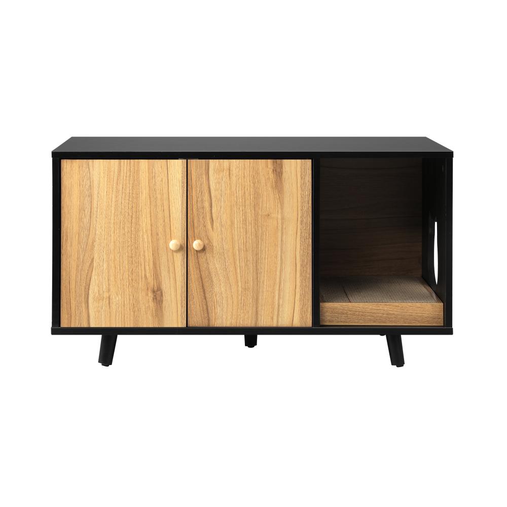 Wooden Sideboard with Scratcher Multi-Functional