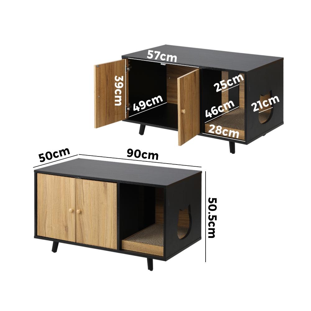 Wooden Sideboard with Scratcher Multi-Functional