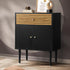 Sideboard with Drawer and Cabinet Black&Wooden