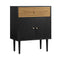 Sideboard with Drawer and Cabinet Black&Wooden