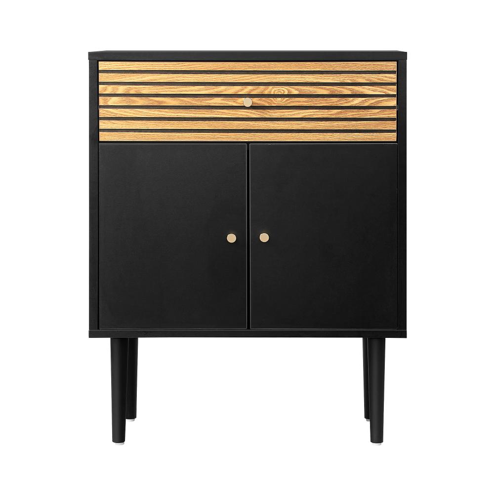 Sideboard with Drawer and Cabinet Black&Wooden