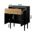 Sideboard with Drawer and Cabinet Black&Wooden