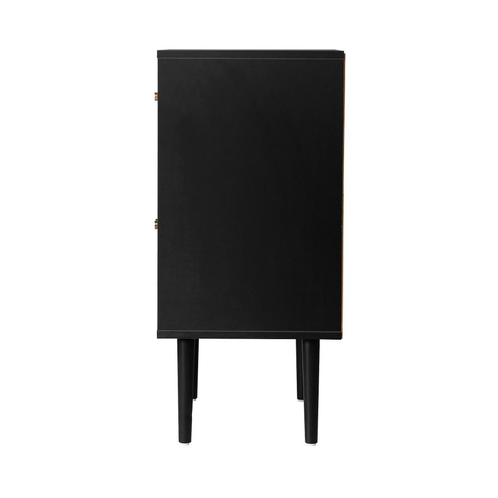 Sideboard with Drawer and Cabinet Black&Wooden