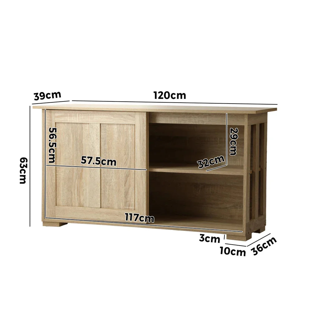 Buffet Sideboard Storage Cabinet Kitchen Table Natural
