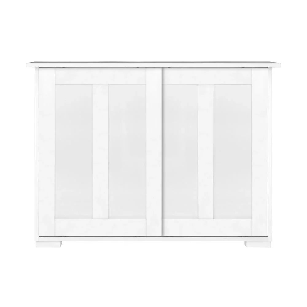 Sideboard with Sliding Doors White