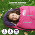 Sleeping Bag Single 213cm Thermal Camping Hiking Pink