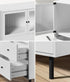 Oikiture 2x Buffet Sideboard Cupboard Glass Doors White