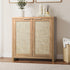 Buffet Sideboard Rattan Storage Cabinet Kitchen Hallway Table