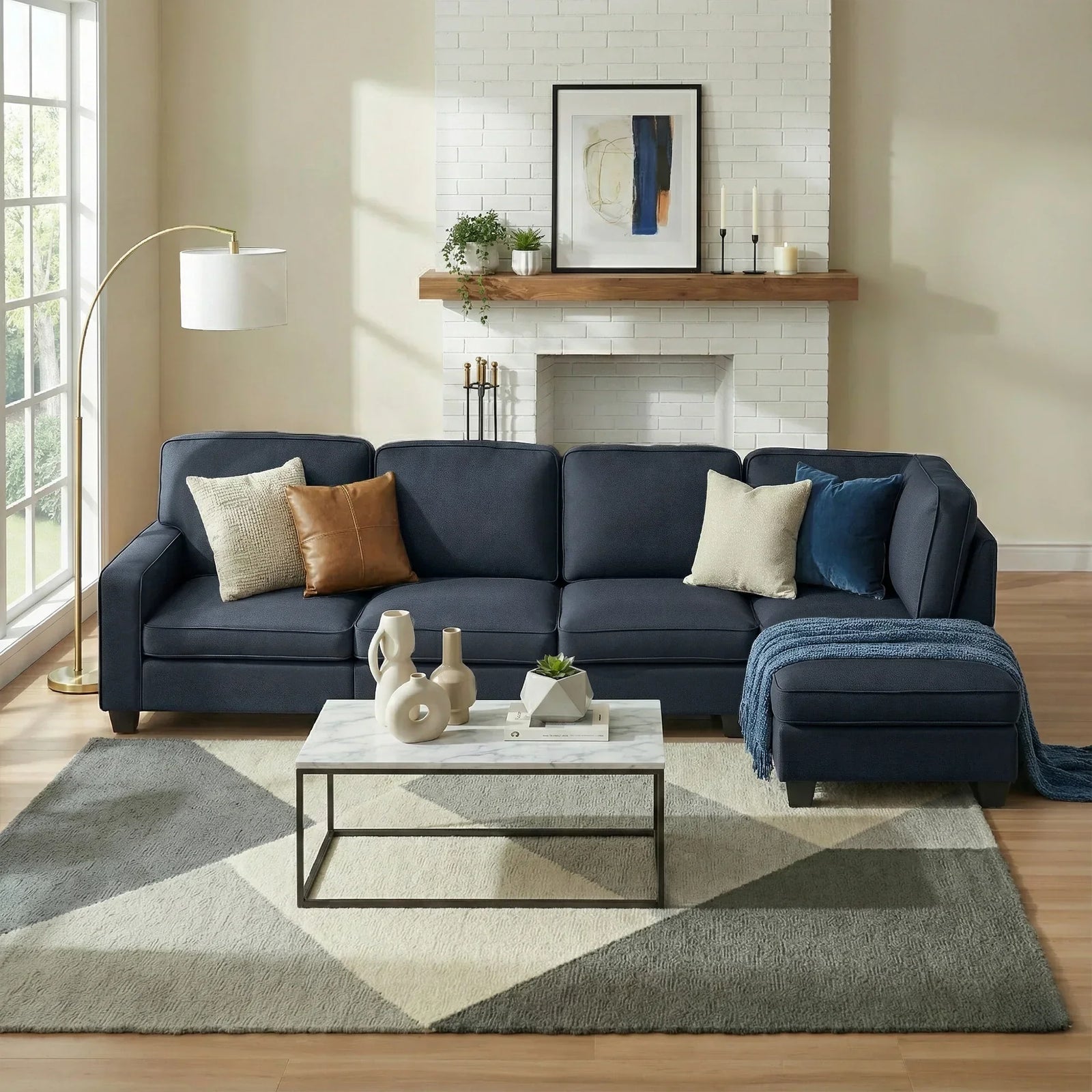 Artiss Modular Sofa Set – Faux Linen, 5 Configurations, Extra‑Thick Foam, Dark Grey