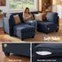 Artiss Modular Sofa Set – Faux Linen, 5 Configurations, Extra‑Thick Foam, Dark Grey