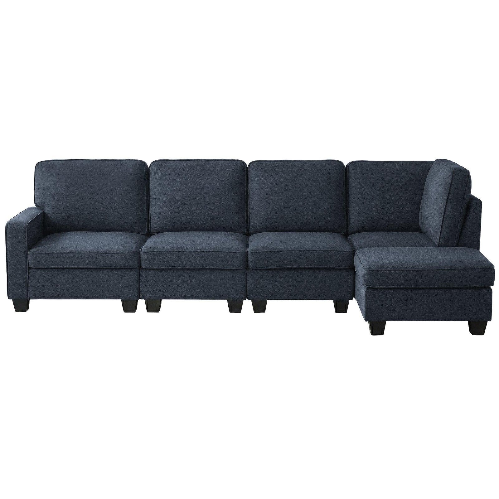 Artiss Modular Sofa Set – Faux Linen, 5 Configurations, Extra‑Thick Foam, Dark Grey