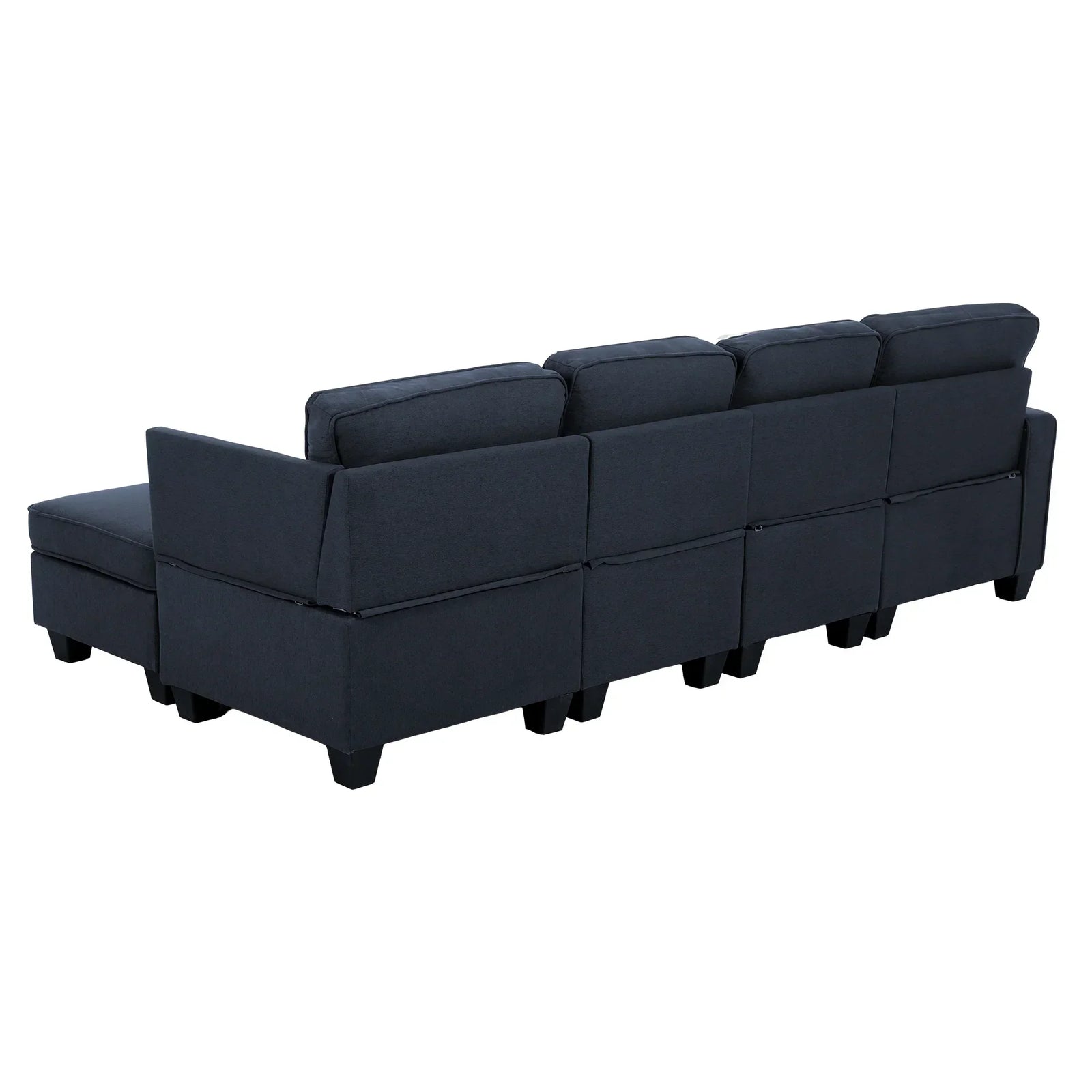 Artiss Modular Sofa Set – Faux Linen, 5 Configurations, Extra‑Thick Foam, Dark Grey