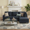 Artiss Modular Sofa Set Faux Linen Lounge Couch Ottoman Dark Grey