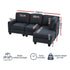 Artiss Modular Sofa Set Faux Linen Lounge Couch Ottoman Dark Grey