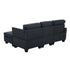 Artiss Modular Sofa Set Faux Linen Lounge Couch Ottoman Dark Grey