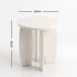 Single Boneless Sofa and Round End Table Set, White, 150kg Load