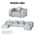 Modular Sofa Chaise Set 2-Seater Grey
