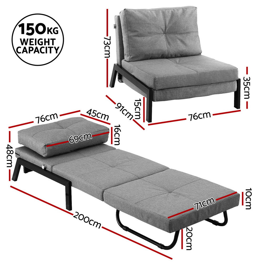 Sofa Bed Folding Convertible Couch Recliner Lounge Chair
