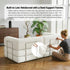 Artiss 2‑Seater Corduroy Convertible Sofa Bed – Foldable, Steel Frame, 300kg Capacity