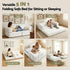 Artiss 2‑Seater Corduroy Convertible Sofa Bed – Foldable, Steel Frame, 300kg Capacity