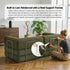2‑Seater Corduroy Convertible Sofa Bed – Foldable, Steel Frame, 300kg Capacity