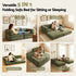 2‑Seater Corduroy Convertible Sofa Bed – Foldable, Steel Frame, 300kg Capacity