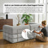 Artiss 2‑Seater Foldable Sofa Bed – Corduroy, Steel Frame, 300kg Support, Convertible