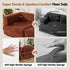 Convertible Folding Sofa Bed 2-Seater Corduroy Orange 300kg Capacity Set