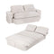 Convertible Corduroy Sofa Bed 30D Foam Sleeper Couch Beige