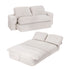 Convertible Corduroy Sofa Bed 30D Foam Sleeper Couch Beige