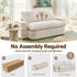 Convertible Corduroy Sofa Bed 30D Foam Sleeper Couch Beige