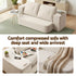 Convertible Corduroy Sofa Bed 30D Foam Sleeper Couch Beige